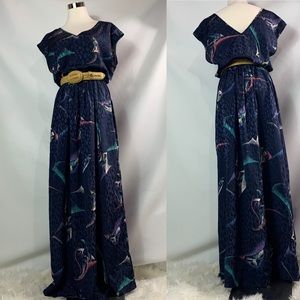 Vintage Cabachon  Multi Maxi Dress